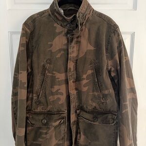 GAP Men's Military Field Jacket - Camouflage Brown